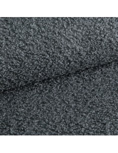 Polsterstoff TENA Boucle Frottier-Velours - Graphit Anthrazit