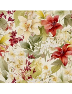 OUTDOOR DEKOSTOFFE OXFORD - Motiv Blumen I DX5105