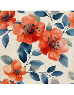 OUTDOOR DEKOSTOFFE OXFORD - Motiv Blumen I DX5110