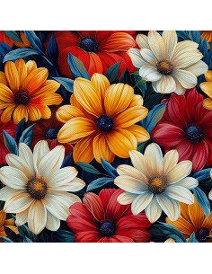 OUTDOOR DEKOSTOFFE OXFORD - Motiv Blumen I DX5114