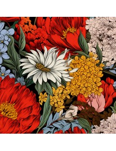 OUTDOOR DEKOSTOFFE OXFORD - Motiv Blumen I DX5119