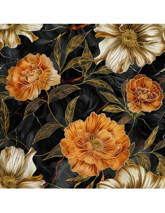 OUTDOOR DEKOSTOFFE OXFORD - Motiv Blumen I DX5131