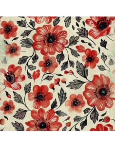 OUTDOOR DEKOSTOFFE OXFORD - Motiv Blumen I DX5132