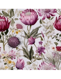 OUTDOOR DEKOSTOFFE OXFORD - Motiv Blumen I DX5133