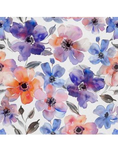 OUTDOOR DEKOSTOFFE OXFORD - Motiv Blumen I DX5135