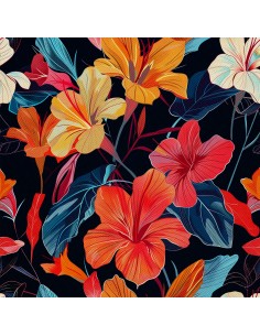 OUTDOOR DEKOSTOFFE OXFORD - Motiv Blumen I DX5142