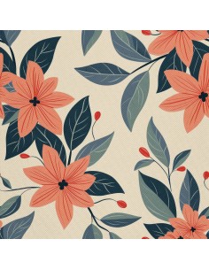 OUTDOOR DEKOSTOFFE OXFORD - Motiv Blumen I DX5143