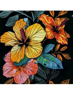OUTDOOR DEKOSTOFFE OXFORD - Motiv Blumen I DX5150