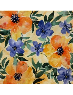 OUTDOOR DEKOSTOFFE OXFORD - Motiv Blumen I DX5170