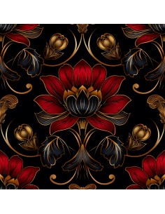 OUTDOOR DEKOSTOFFE OXFORD - Motiv Blumen I DX5172