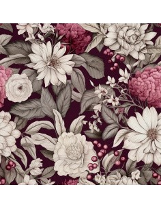 OUTDOOR DEKOSTOFFE OXFORD - Motiv Blumen I DX5173