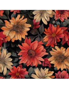 OUTDOOR DEKOSTOFFE OXFORD - Motiv Blumen I DX5177