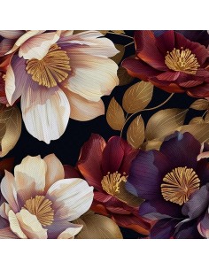 OUTDOOR DEKOSTOFFE OXFORD - Motiv Blumen I DX5179
