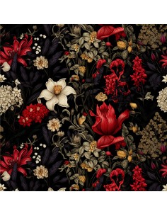 OUTDOOR DEKOSTOFFE OXFORD - Motiv Blumen I DX5182