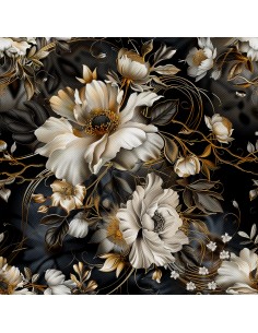 OUTDOOR DEKOSTOFFE OXFORD - Motiv Blumen I DX5183