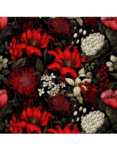 OUTDOOR DEKOSTOFFE OXFORD - Motiv Blumen I DX5213