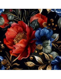 OUTDOOR DEKOSTOFFE OXFORD - Motiv Blumen I DX5219