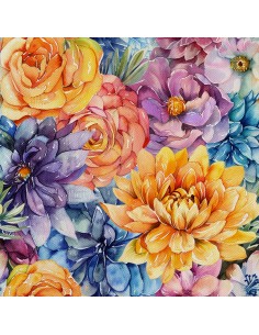 OUTDOOR DEKOSTOFFE OXFORD - Motiv Blumen I DX5223