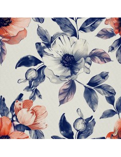OUTDOOR DEKOSTOFFE OXFORD - Motiv Blumen I DX5226