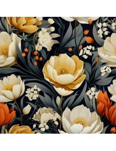 OUTDOOR DEKOSTOFFE OXFORD - Motiv Blumen I DX5228