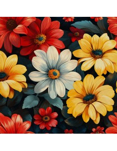 OUTDOOR DEKOSTOFFE OXFORD - Motiv Blumen I DX5235