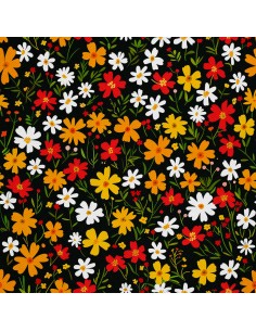 OUTDOOR DEKOSTOFFE OXFORD - Motiv Blumen I DX5239