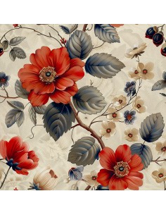 OUTDOOR DEKOSTOFFE OXFORD - Motiv Blumen I DX5249