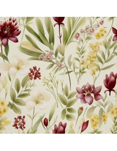 OUTDOOR DEKOSTOFFE OXFORD - Motiv Blumen I DX5253