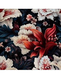OUTDOOR DEKOSTOFFE OXFORD - Motiv Blumen I DX5257