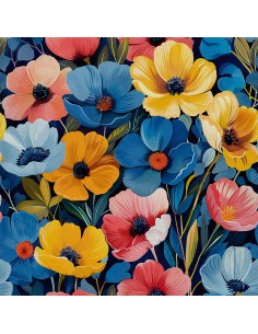 OUTDOOR DEKOSTOFFE OXFORD - Motiv Blumen I DX5271