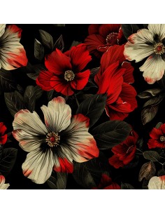 OUTDOOR DEKOSTOFFE OXFORD - Motiv Blumen I DX5275