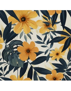 OUTDOOR DEKOSTOFFE OXFORD - Motiv Blumen I DX5279