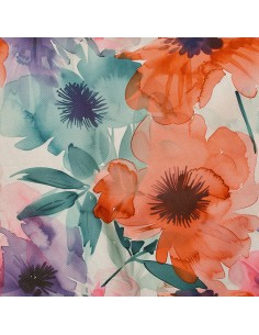 OUTDOOR DEKOSTOFFE OXFORD - Motiv Blumen I DX5280