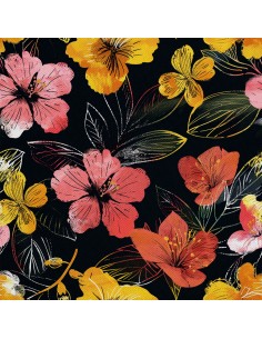 OUTDOOR DEKOSTOFFE OXFORD - Motiv Blumen I DX5281