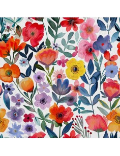 OUTDOOR DEKOSTOFFE OXFORD - Motiv Blumen I DX5296