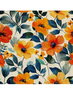 OUTDOOR DEKOSTOFFE OXFORD - Motiv Blumen I DX5299
