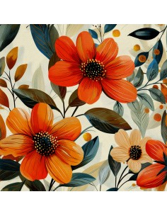 OUTDOOR DEKOSTOFFE OXFORD - Motiv Blumen I DX5305
