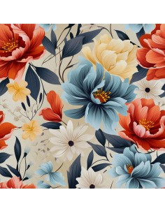 OUTDOOR DEKOSTOFFE OXFORD - Motiv Blumen I DX5308
