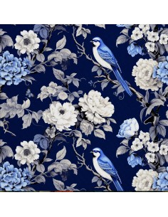 OUTDOOR DEKOSTOFFE OXFORD - Motiv Blumen I DX5324