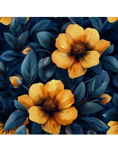 OUTDOOR DEKOSTOFFE OXFORD - Motiv Blumen I DX5342
