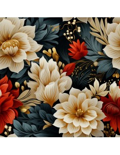 OUTDOOR DEKOSTOFFE OXFORD - Motiv Blumen I DX5344