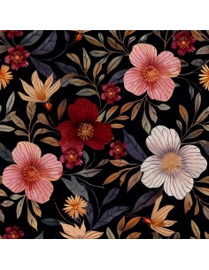 OUTDOOR DEKOSTOFFE OXFORD - Motiv Blumen I DX5348