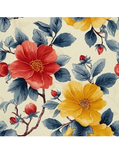 OUTDOOR DEKOSTOFFE OXFORD - Motiv Blumen I DX5354