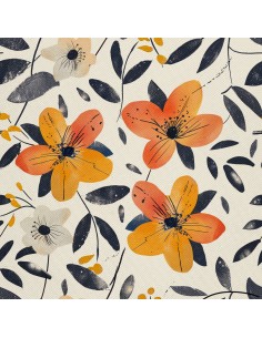 OUTDOOR DEKOSTOFFE OXFORD - Motiv Blumen I DX5365