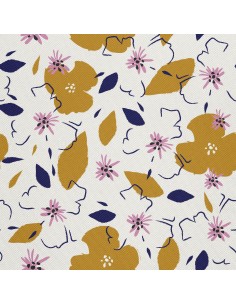 OUTDOOR DEKOSTOFFE OXFORD - Motiv gemalte Blumen 5 I DX164
