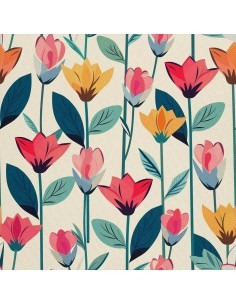 OUTDOOR DEKOSTOFFE OXFORD - Motiv Blumen I DX5373