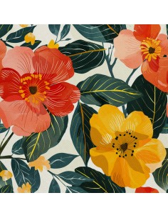 OUTDOOR DEKOSTOFFE OXFORD - Motiv Blumen I DX5376