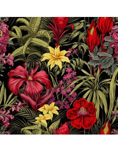 OUTDOOR DEKOSTOFFE OXFORD - Motiv Blumen I DX5391
