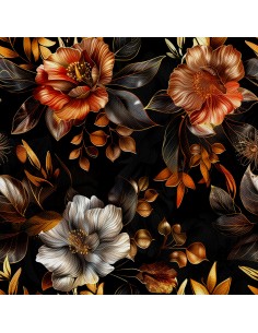 OUTDOOR DEKOSTOFFE OXFORD - Motiv Blumen I DX5400