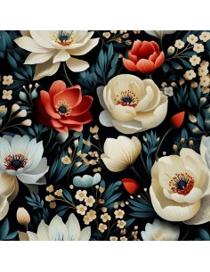 OUTDOOR DEKOSTOFFE OXFORD - Motiv Blumen I DX5413